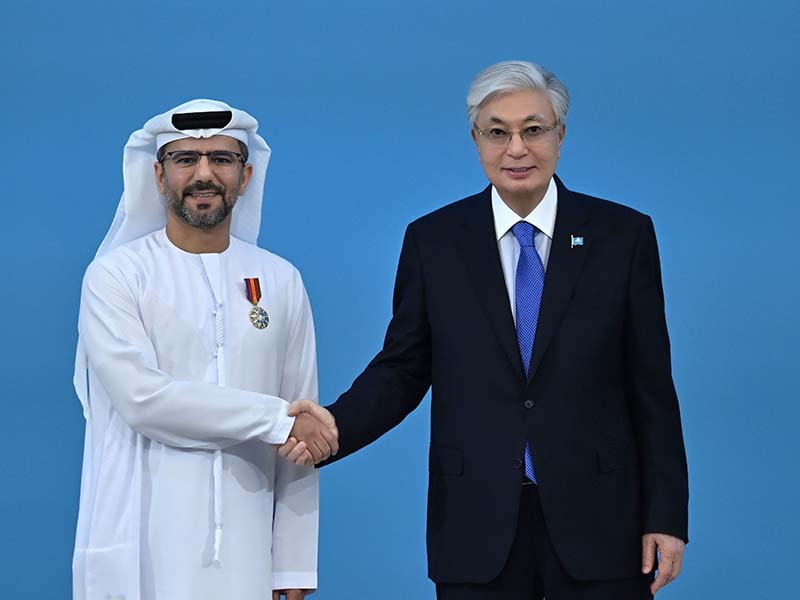 Kazakhstan President presents an award to AD Ports Group’s Managing ...
