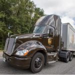 A UPS delivery truck