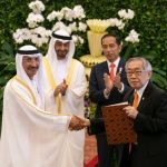 HH Sheikh Mohammed Bin Zayed Al Nahyan and Joko Widodo, President of Indonesia witness signing ceremony in Jakarta