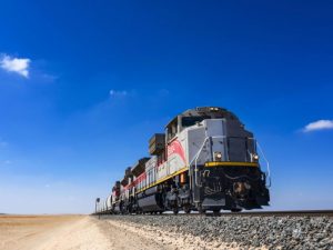 An Etihad Rail locomotive