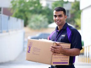 A FedEx Express courier