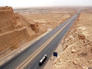 A snapshot ofa newly developed roadway system in Saudi Arabia