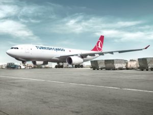 A Turkish Cargo freighter on the tarmac