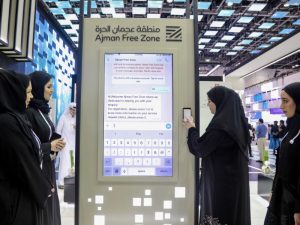 Officials from Ajman Free Zone at the launch of the new apps and platform