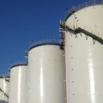 Chemical storage tanks at Jebel Ali Port