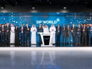 The DP World bell-ringing ceremony at Nasdaq Dubai