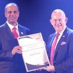 Ahmed Mahboob Musabih, Director General, Dubai Customs (left), receiving the award