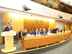 Dr. Abdullah Belhaif Al Nuaimi addressing the IMO's 31st General Assembly Meeting