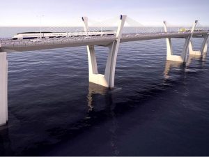 An artist's rendition of the King Hamad Causeway Project