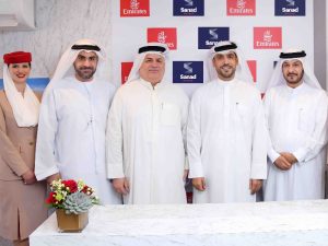 Sanad and Emirates officials sign MoU during the Dubai Airshow 2019