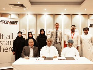 SOHAR and Matrix officials at the logistics deal signing ceremony