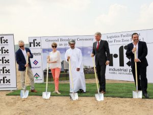 SOHAR Port & Freezone and RFX Industrial Parks Development officials at the ground breaking ceremony