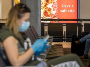 A waiting lounge at Abu Dhabi airport