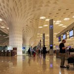 The interior of the CSM International Airport Mumbai, India