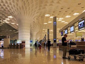 The interior of the CSM International Airport Mumbai, India