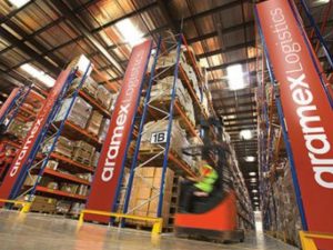 The inside of the Aramex Logistics hub in Dubai