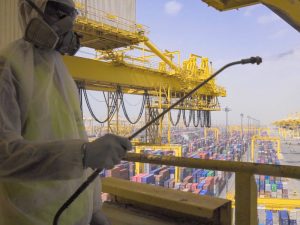 Complete disinfection measures have been implemented for all physical assets throughout DP World, UAE Region