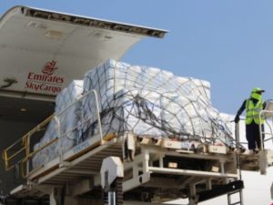 Urgent relief goods transported from Dubai to Ouagadougou by Emirates SkyCargo