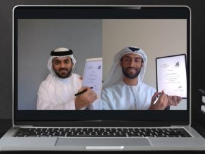 The Etihad Airways-Aldar virtual signing ceremony