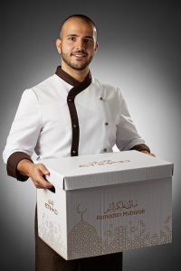 Chef with Etihad Ramadan Box Low