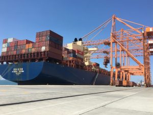 HYUNDAI TACOMA container vessel at Jubail Commercial Port (JCP)