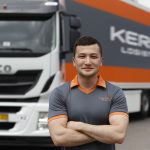 An employee at Kerry Logistics