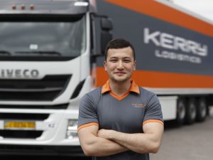 An employee at Kerry Logistics