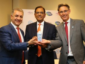 From L to R; Amar Zahid, President of Tetra Pak GMEA; Iqbal Hamzah, Group CEO NFPC and Niels Hougaard, Managing Director, Tetra Pak, KSA