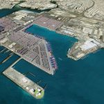 An aerial view of the newly opened RSGT Jeddah Port Facility at the North Container Terminal