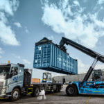 A MICCO container being lifted at Abu Dhabi Ports