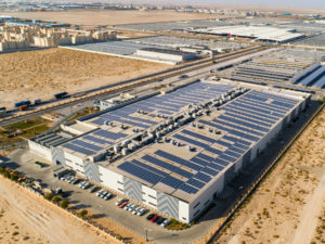 Yellow Door Energy Al Nabooda solar carport and rooftop in DIC