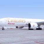 An Emirates SkyCargo freighter