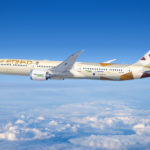 An Etihad eco-friendly aircraft in flight