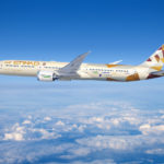 An Etihad eco-friendly aircraft in flight