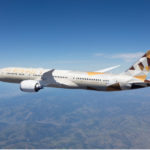 An Etihad Boeing 787-9 in flight