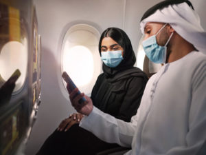 Emirati couple flying with Etihad Airways