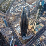 Aerial view of the National Bank of Kuwait in Kuwait City