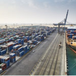 Aerial view of container yard and Sokhna Terminal