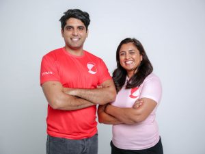 Spotii cofounders - Anuscha Iqbal CEO (R) and Ziyaad Ahmed, COO & CFO