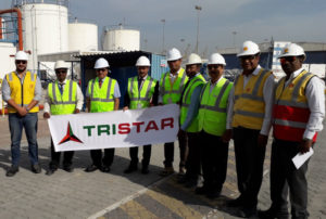 Eugene Mayne, CEO, Tristar Group, (3rd left) during the turnover of the Chemical Terminal