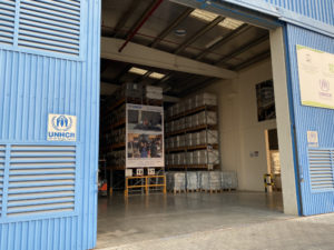 A UNHCR warehouse in IHC