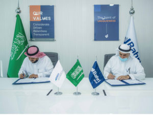 Bahri CEO Eng. Abdullah Aldubaikhi and NMA Managing Director Capt. Turki Alshihri sign the deal in Riyadh