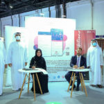 The DLD-JLL deal signing ceremony