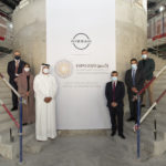 Expo 2020 and Nissan ME officials at the site of the Nissan venue handed over at Mobility Pavilion