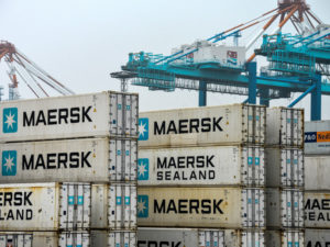 Maersk reefer containers with pharma products