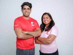 Spotii Co-founders, Anuscha Iqbal, CEO (r) and Ziyaad Ahmed, COO and CFO