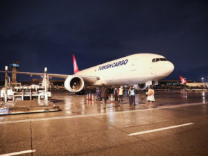 A Turkish Cargo aircraft on the tarmac