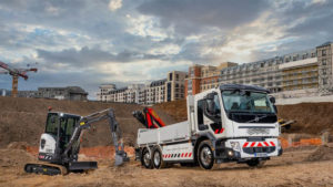 Volvo electric trucks and electric construction equipment