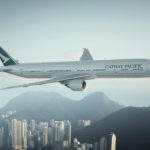 A Cathay Pacific aircraft in flight
