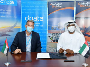 Steve Allen, Executive Vice President, dnata, and Capt. Khamis Al Kaabi, Chairman, GJT